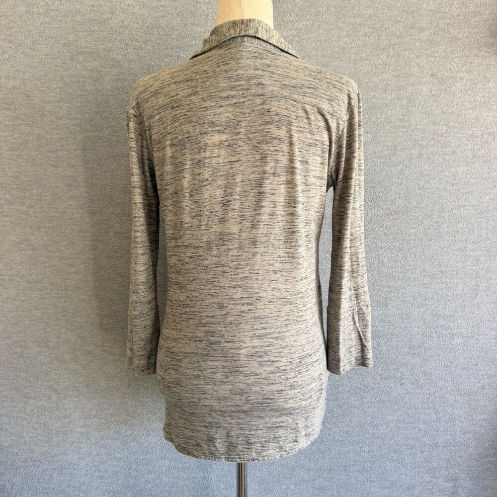James Perse Collared Top 1 Small Minimalist Capsule Heather Gray Button Up Shirt - Picture 5 of 10